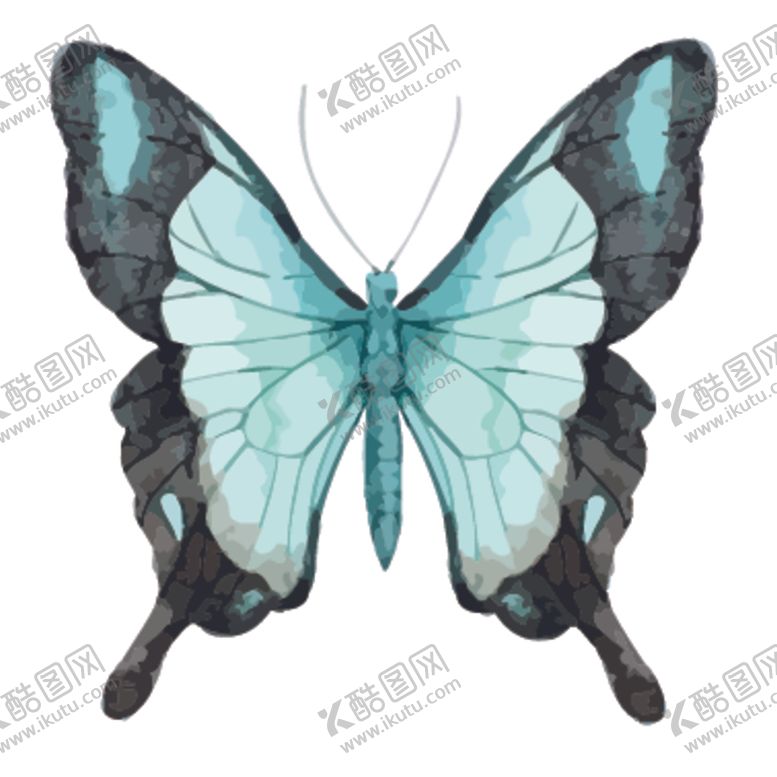 编号：69286605140051421881【酷图网】源文件下载-水彩蝴蝶绘画图案