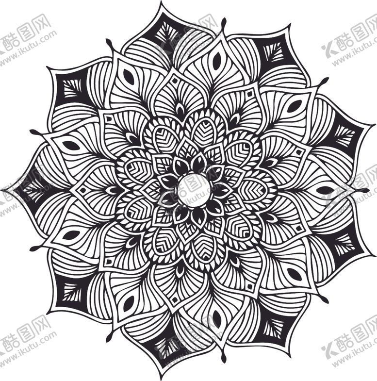 编号：58616710031735524247【酷图网】源文件下载-曼陀罗花纹