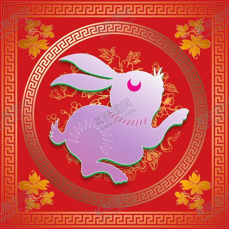 编号：50356505051534338966【酷图网】源文件下载-喜庆窗贴兔过年火爆海报