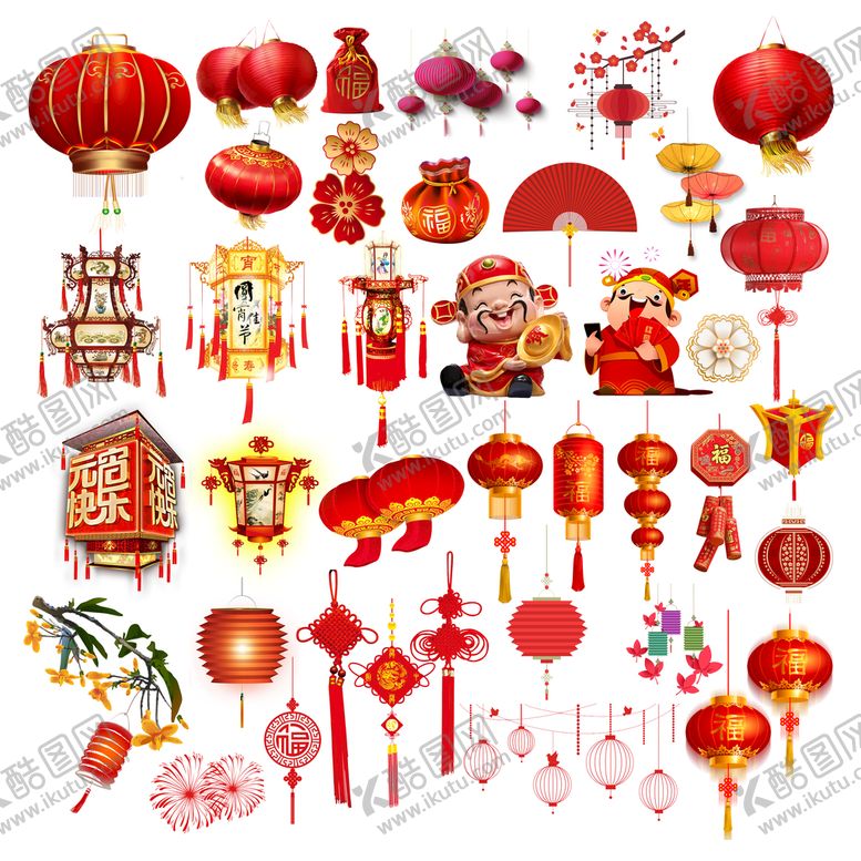 编号：10952409130822300549【酷图网】源文件下载-灯笼鞭炮福