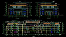 柬埔寨建筑图标线稿