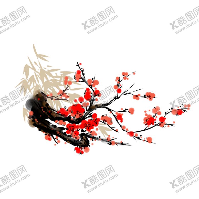 编号：60919409251117356729【酷图网】源文件下载-中国风水墨梅