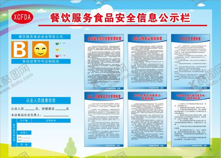 编号：67535106281636052071【酷图网】源文件下载-食品安全公示栏
