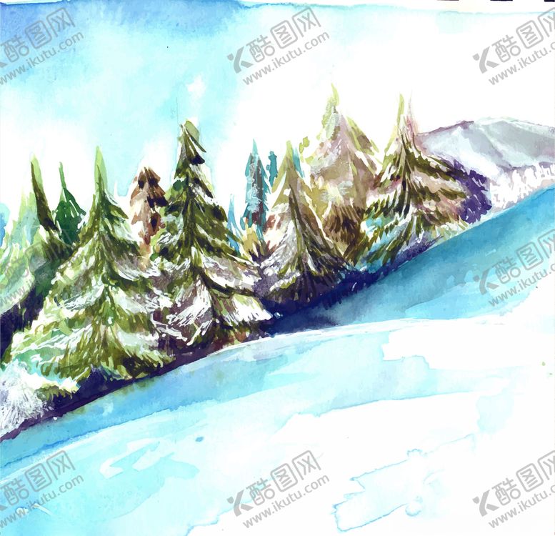 编号：16965309190123479220【酷图网】源文件下载-矢量景色自然风光手绘插画