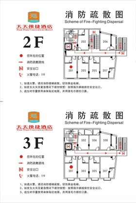 酒店消防疏散图