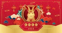 新年兔年贺岁2023主题贺岁素