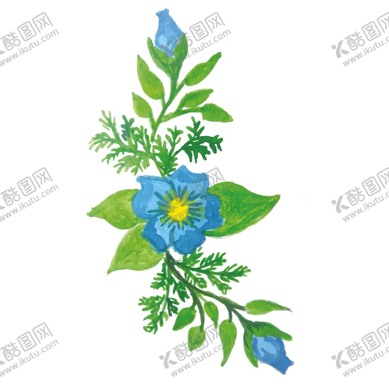 编号：88406202131733335881【酷图网】源文件下载-矢量水彩花朵