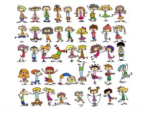 多样卡通儿童形象集合