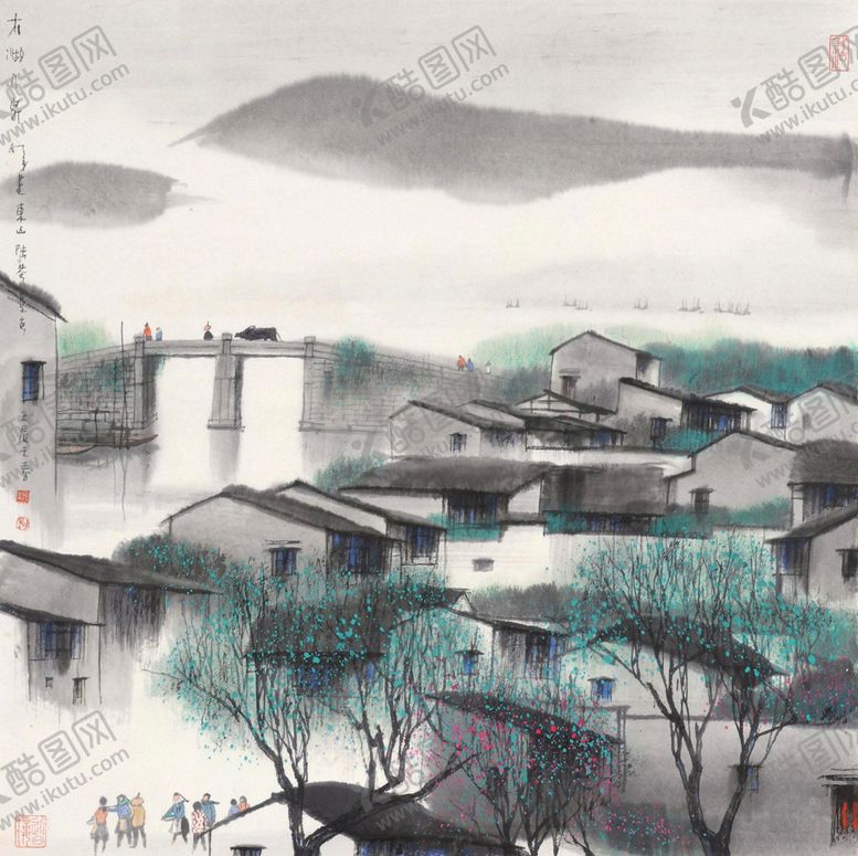 编号：78391107040415295453【酷图网】源文件下载-中式山水风景画