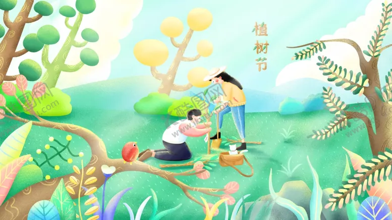 编号：59847002130210032679【酷图网】源文件下载-植树节单页