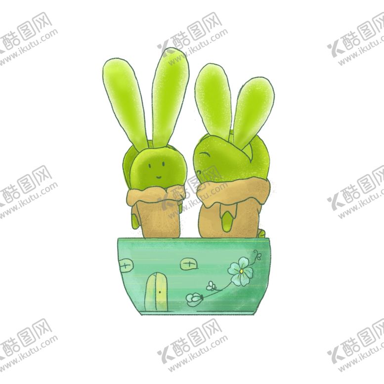 编号：52654006152222208894【酷图网】源文件下载-植物拟人小清新手绘插画