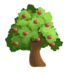 卡通树植物矢量素材