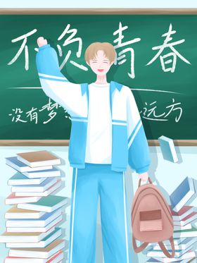 学生校园生活插画