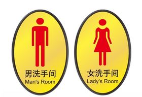 男女洗手间标识