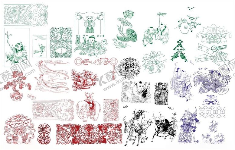 编号：35594711021420172322【酷图网】源文件下载-花纹花边传统图案装饰雕花