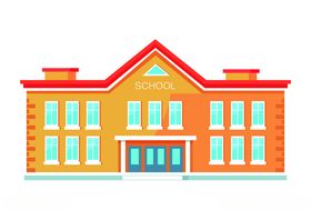 矢量学校教学楼素材