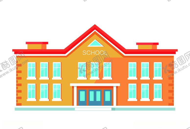 编号：45606005060151134225【酷图网】源文件下载-矢量学校教学楼素材