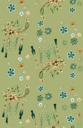 清新花卉图案背景