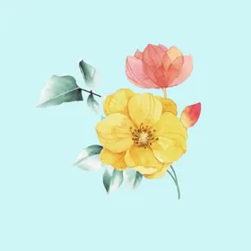 手绘水彩花卉底纹背景背景素材