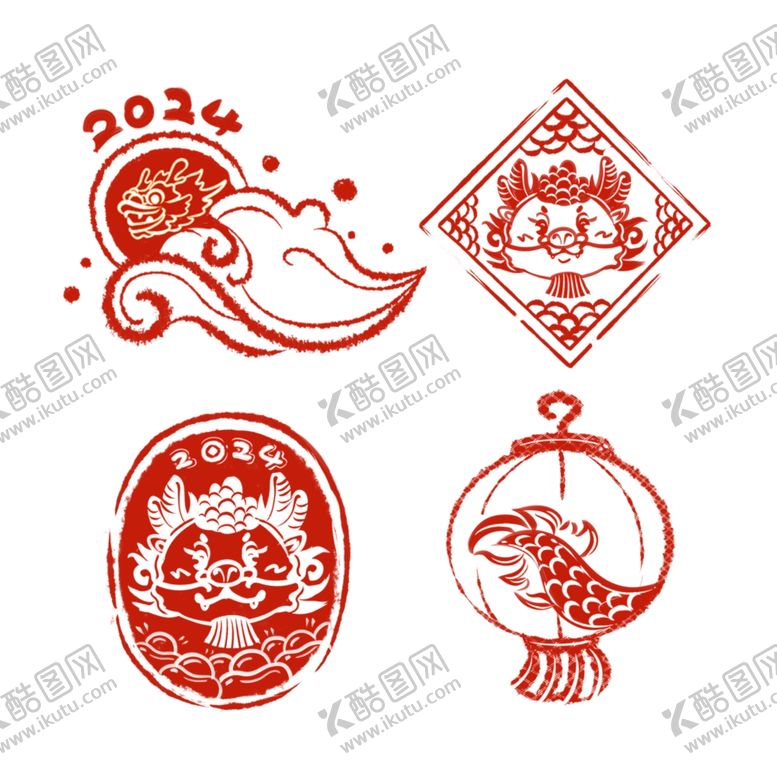 编号：81234012152327347116【酷图网】源文件下载-龙年卡通素材