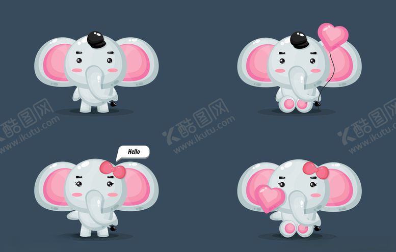 编号：86727110290822129539【酷图网】源文件下载-卡通大象