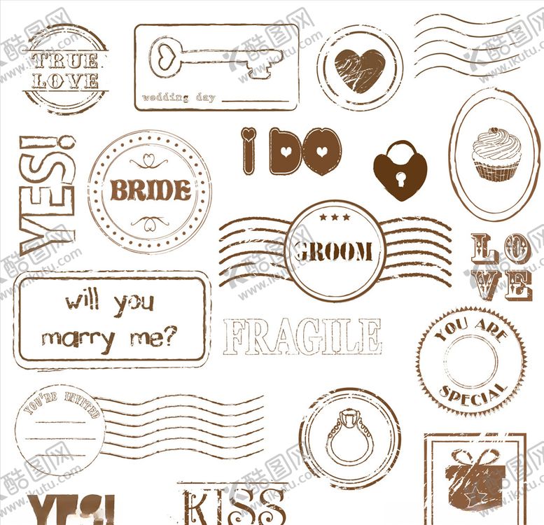 编号：18421809272335458621【酷图网】源文件下载-矢量邮戳邮票