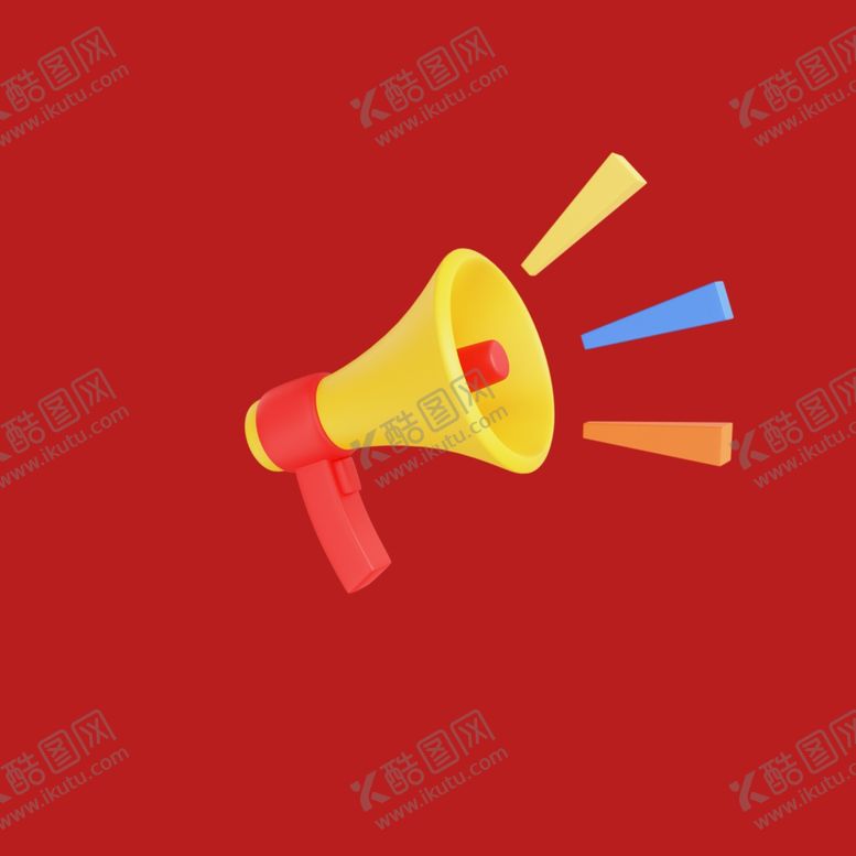 编号：98033501141336234581【酷图网】源文件下载-3D喇叭素材