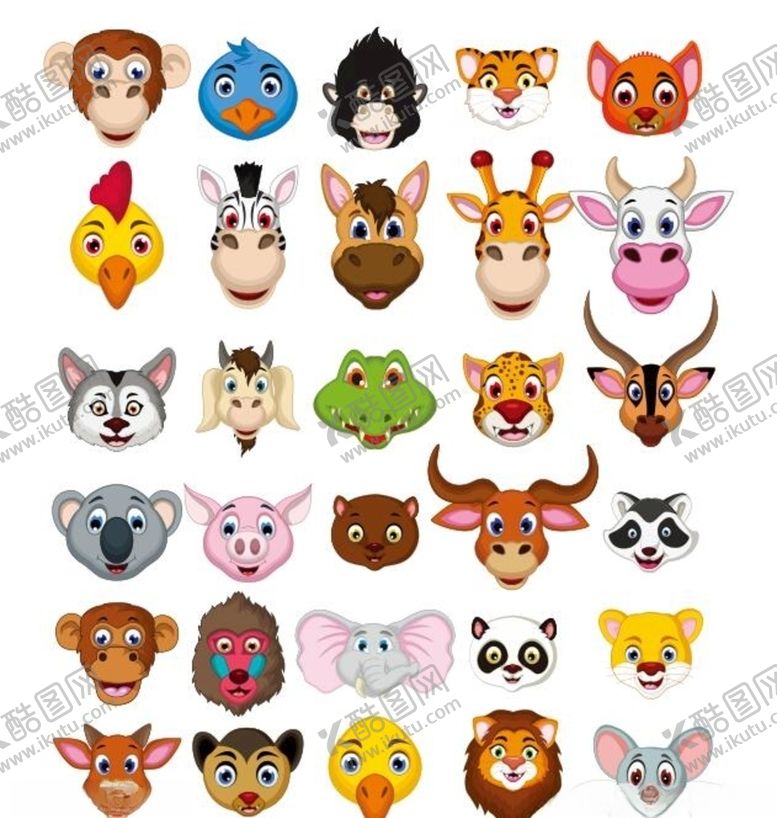 编号：78129309190343067374【酷图网】源文件下载-矢量卡通动物