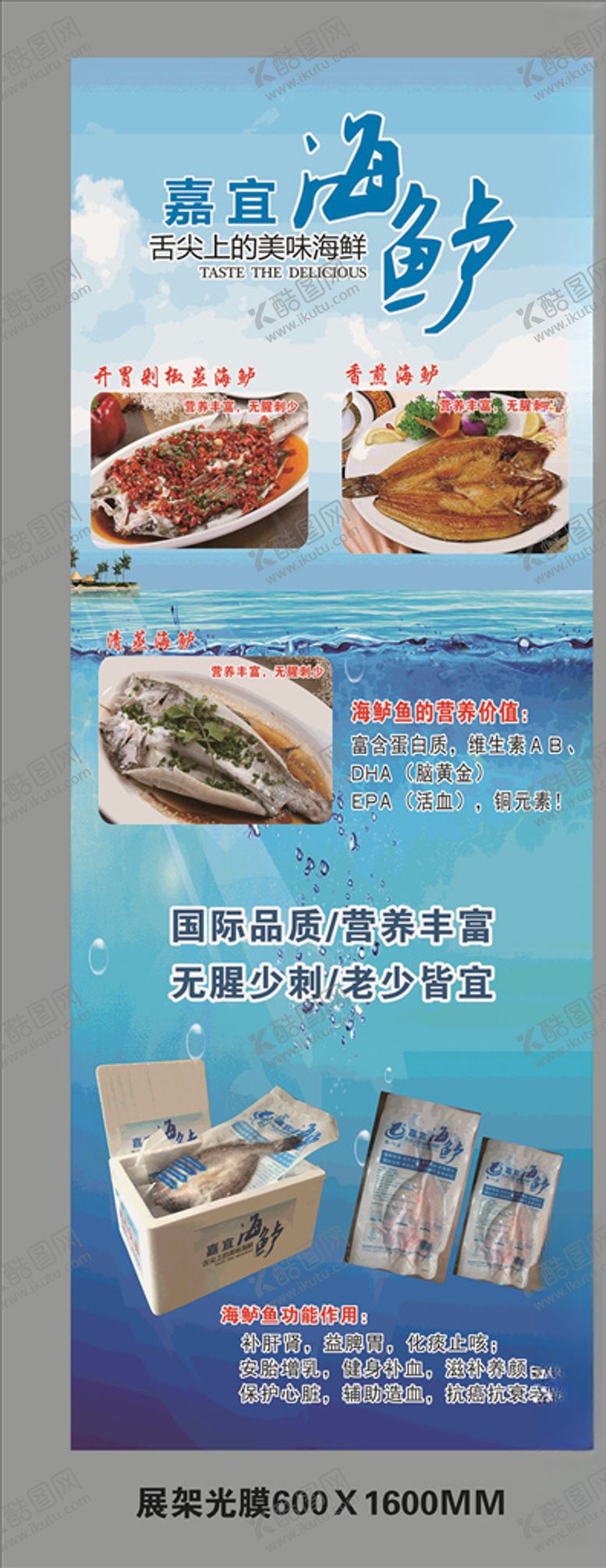 编号：91907306181238531930【酷图网】源文件下载-海鲈鱼展架