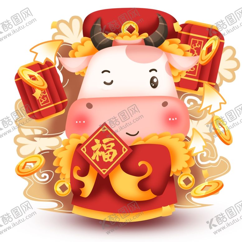 编号：86860705111045594820【酷图网】源文件下载-卡通牛形象