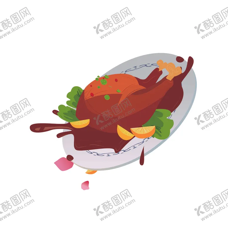 编号：85393506232331044884【酷图网】源文件下载-家禽烧鸡火鸡美食元素