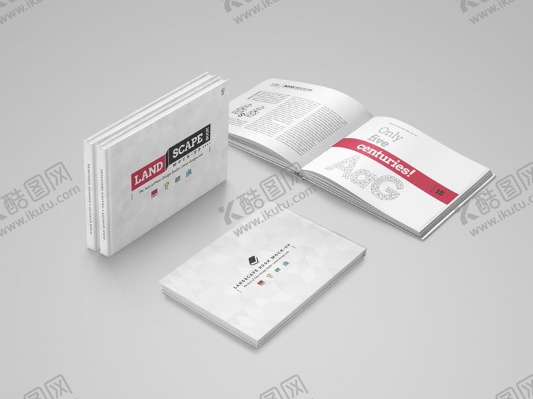 编号：61987109200654164223【酷图网】源文件下载-横向精装硬皮画册样机