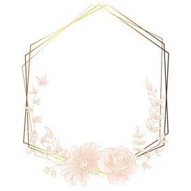 植物金色边框花环标题栏png