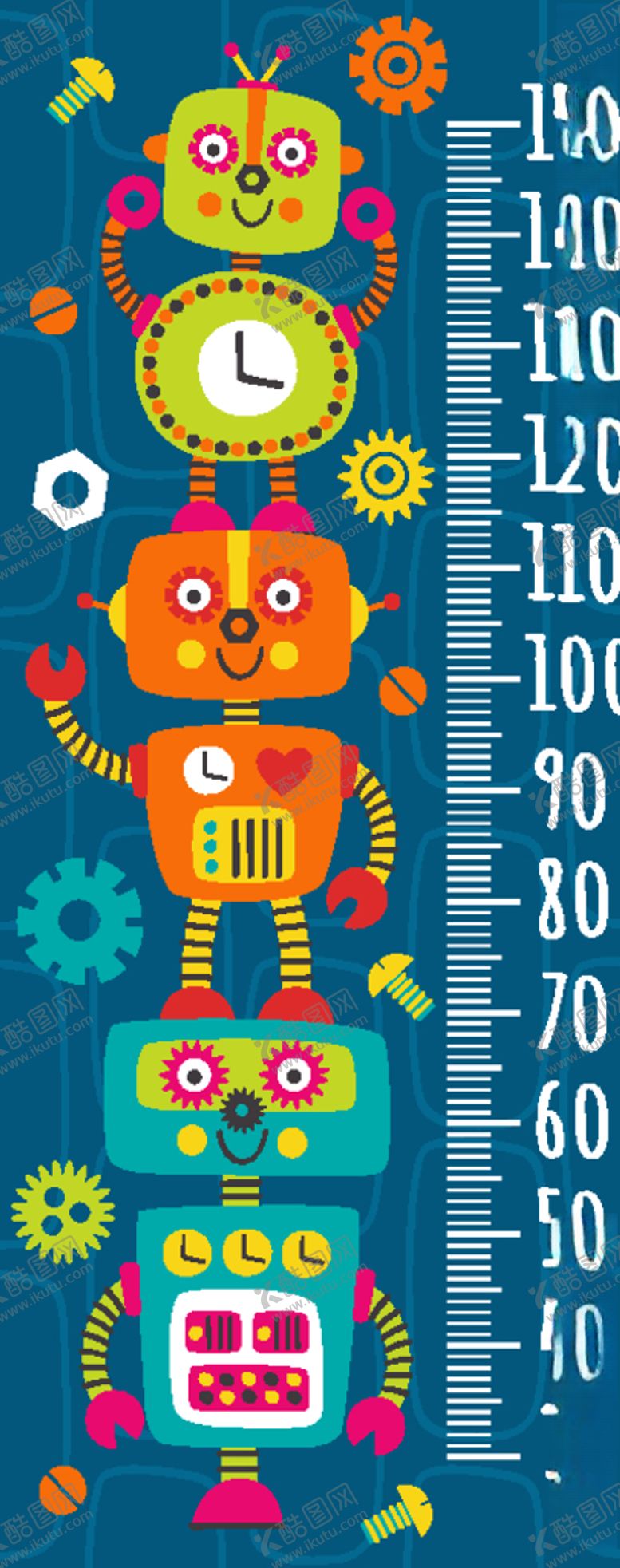 编号：86553809300335232654【酷图网】源文件下载-身高测量卡通贴画