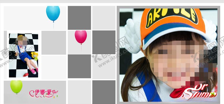 编号：29123409241131409199【酷图网】源文件下载-童年儿童周岁纪念相册PSD模板