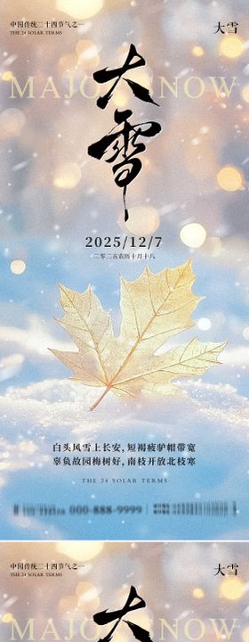 地产大雪意境系列海报