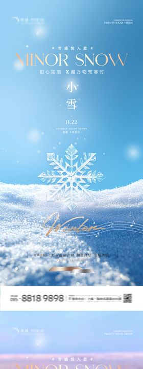 地产大雪小雪意境海报