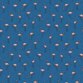 蓝色花纹火烈鸟图案