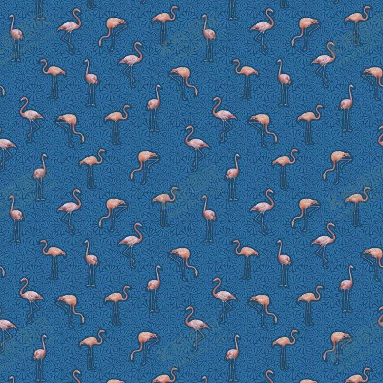 编号：90129004250315239043【酷图网】源文件下载-蓝色花纹火烈鸟图案