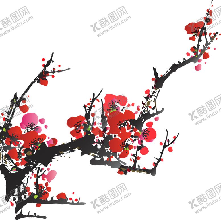 编号：79985206240439094715【酷图网】源文件下载-中国风水墨梅