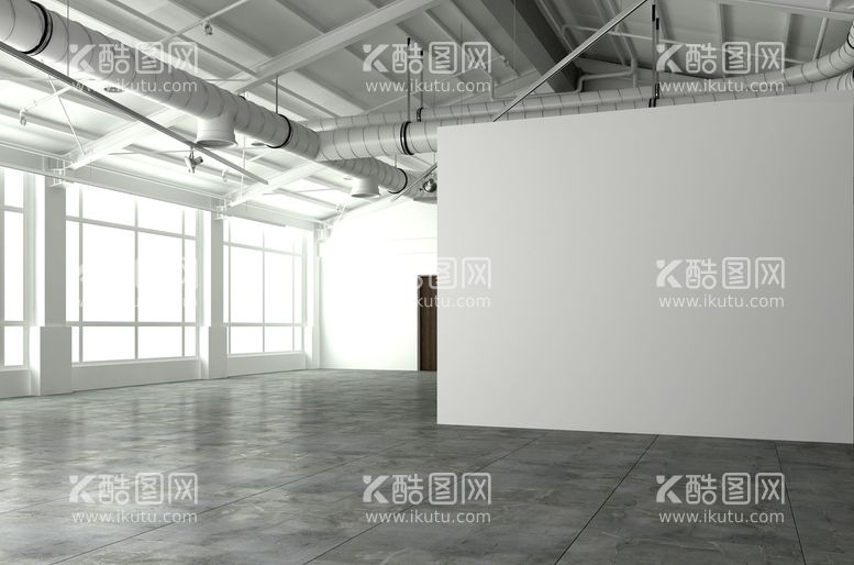 编号：34571310250353491702【酷图网】源文件下载-画廊海报墙壁展示画展样机