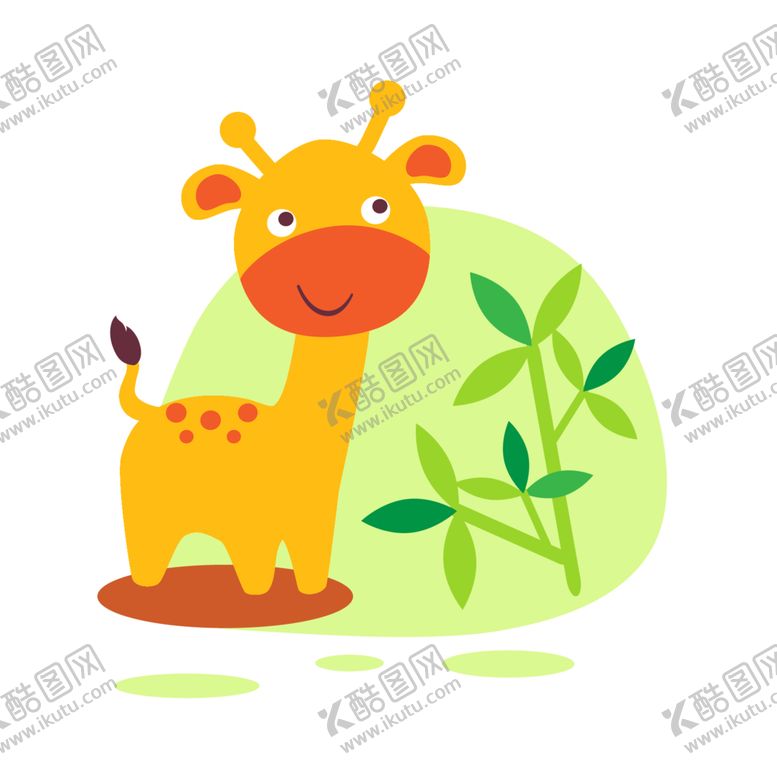 编号：40826805021035572606【酷图网】源文件下载-卡通长颈鹿