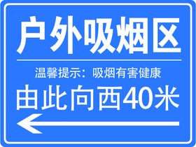 户外吸烟区指示牌