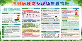 简单大气绿色预防热射病宣传展板