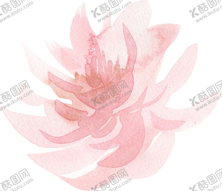 编号：18651501290951297981【酷图网】源文件下载-粉色水彩花朵
