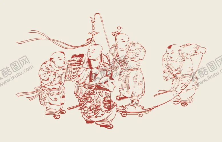 编号：78283412160857372792【酷图网】源文件下载-传统吉祥儿童图案图片