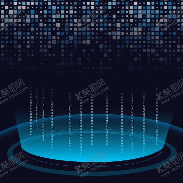 编号：94318810180402079574【酷图网】源文件下载-蓝色光芒数字科技背景
