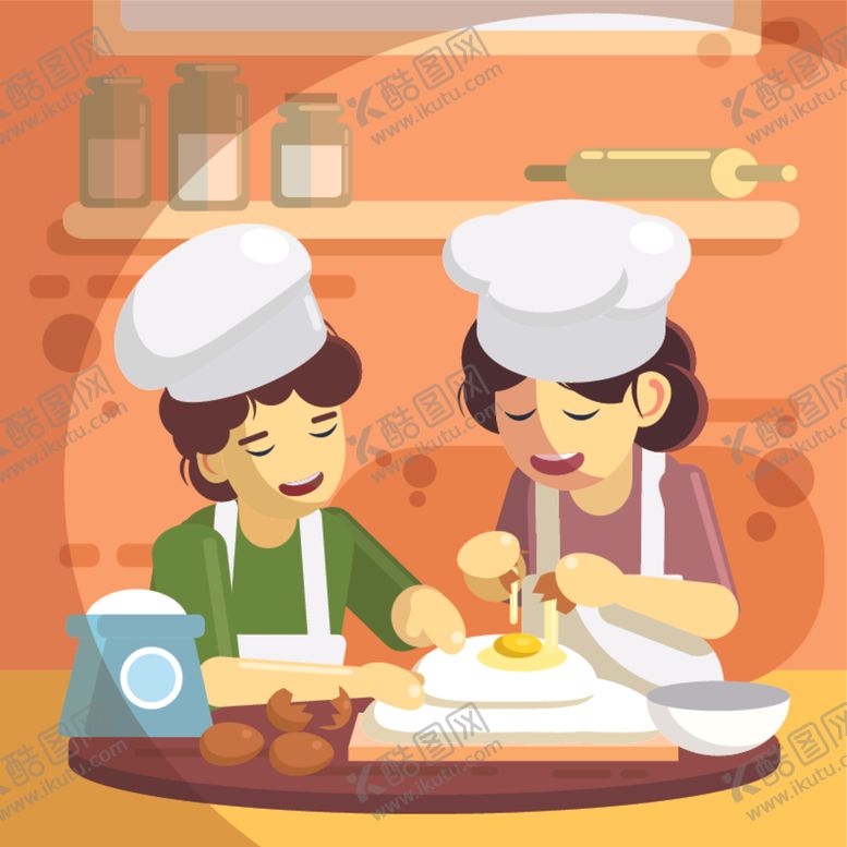 编号：87789007022158092487【酷图网】源文件下载-餐饮烹饪主题卡通插画