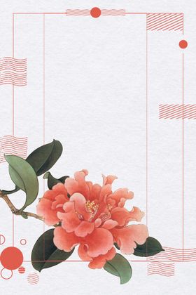 牡丹山水手绘花鸟酒店装修壁画