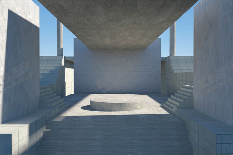 编号：13579012161023413404【酷图网】源文件下载-C4D抽象建筑模型